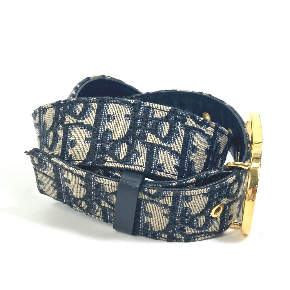 Dior belt Jacquard Navy oblique saddle Women 70