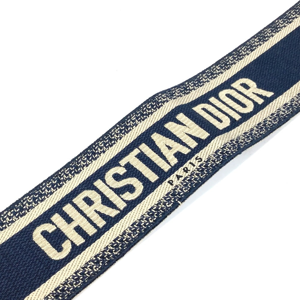 Dior belt B0003CBTE_M928 Cotton, Leather Navy x beige CDMetal Embroidered Canvas 70