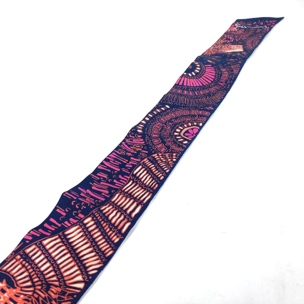 Dior scarf silk Navy Mitsua Women