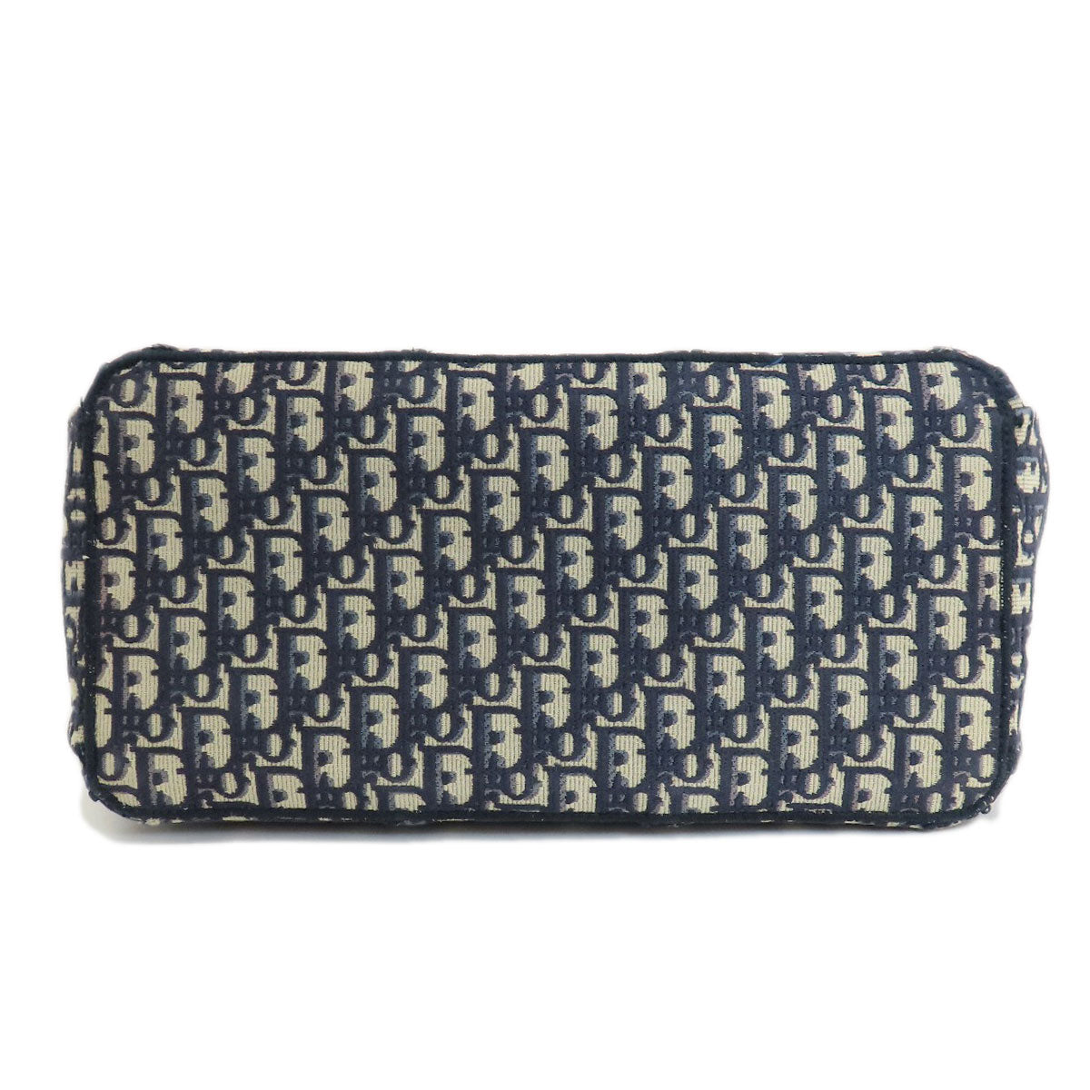 Christian Dior Tote Bag canvas Navy Trotter Pattern Women