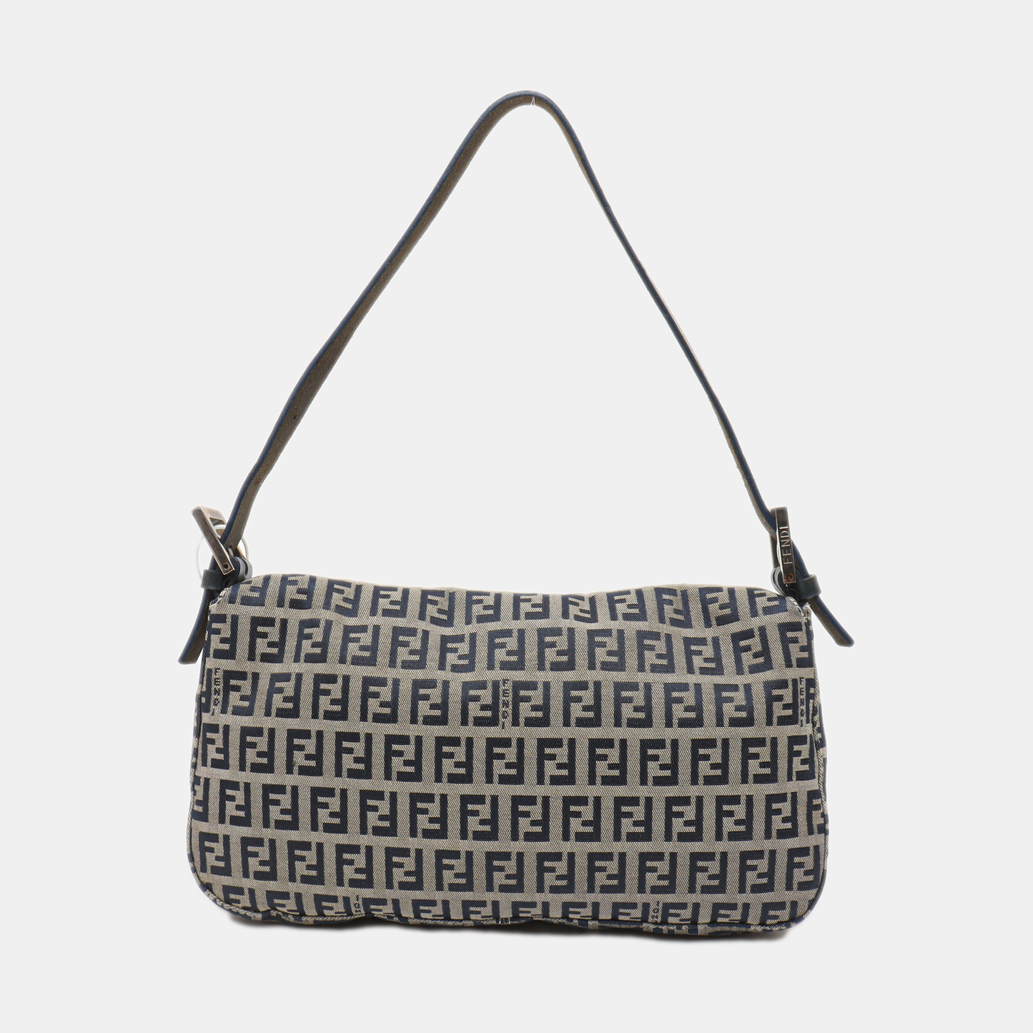 Fendi Baguette Navy Zucchino Print Monogram