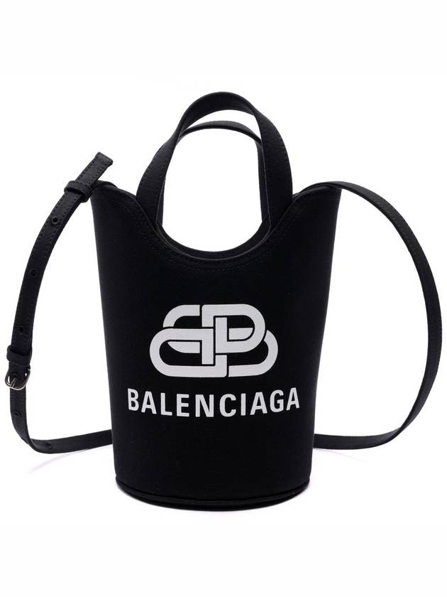 Luxury Balenciaga Trending 2025 Logo Wave Bucket Tote Bag Black