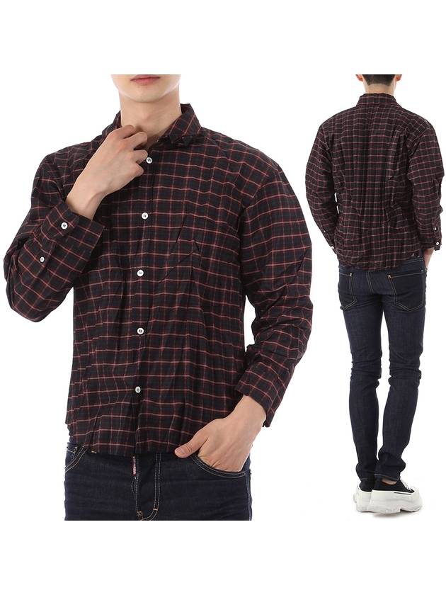 Luxury Balenciaga Trending 2025 Check Pleated Long Sleeve Shirt
