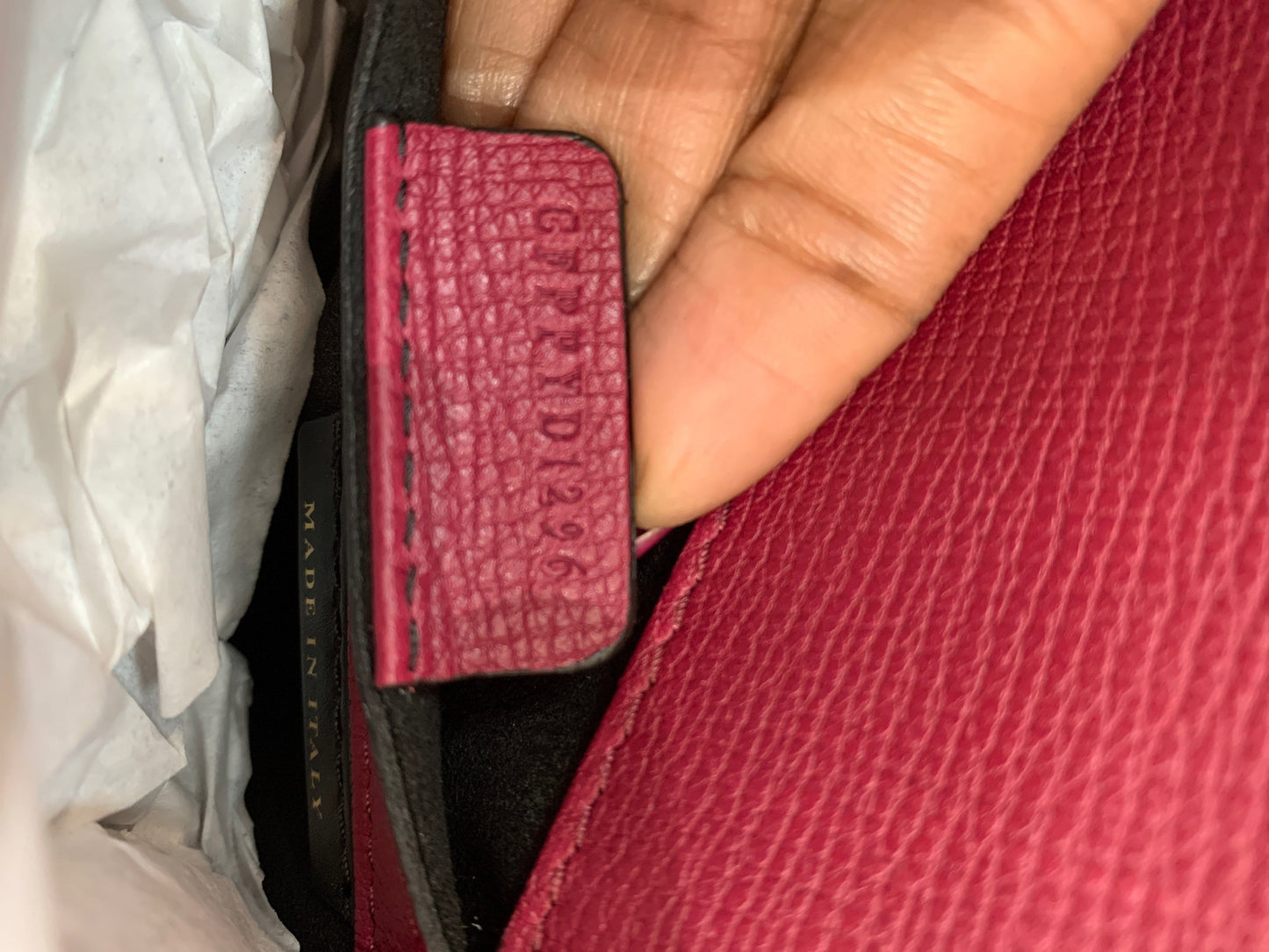 BURBERRY Macken Small Python Leather Crossbody Bag Magenta - Last Call