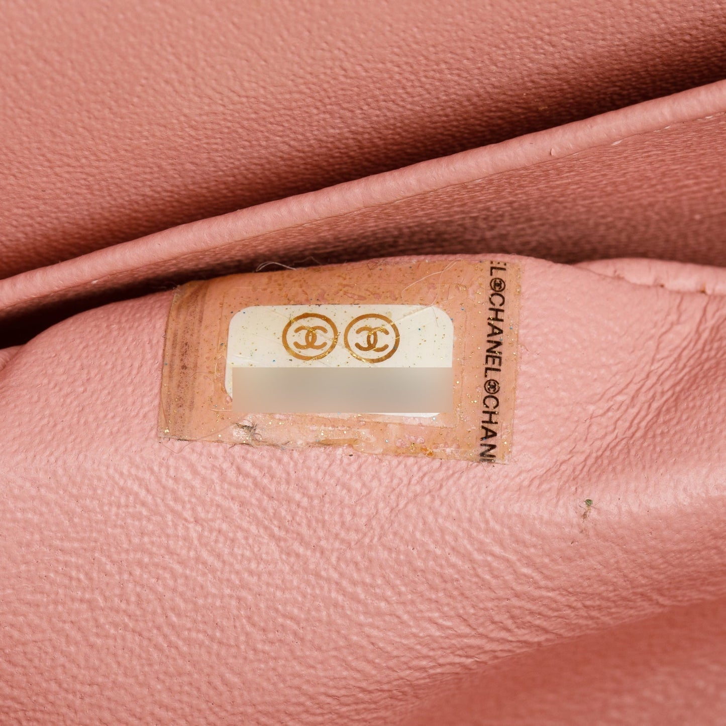 Chanel Peach Quilted Patent Leather Classic Medium Double Flap Bag