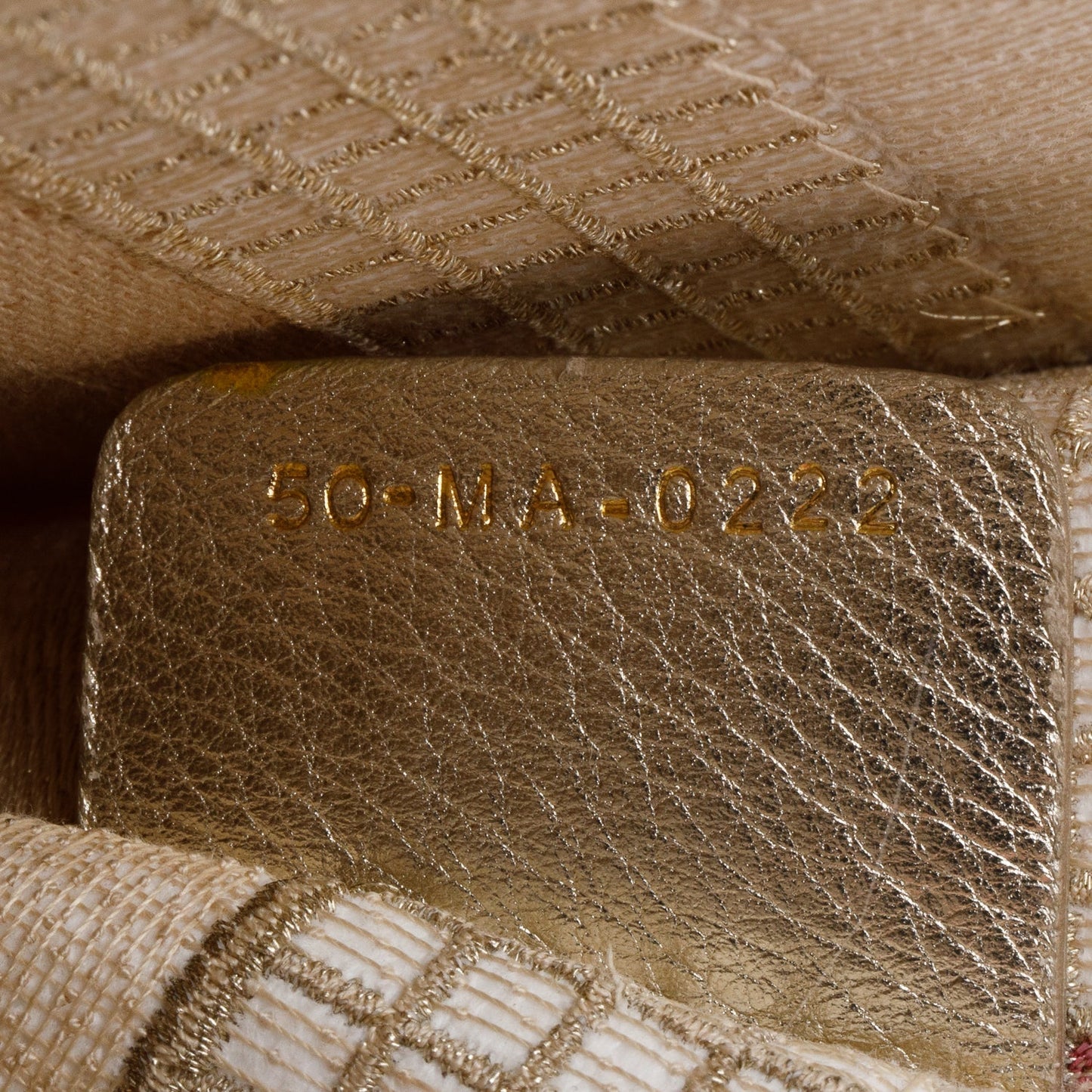Christian Dior 2022 Metallic Gold Embroidery Crystal Embellished Mini Book Tote