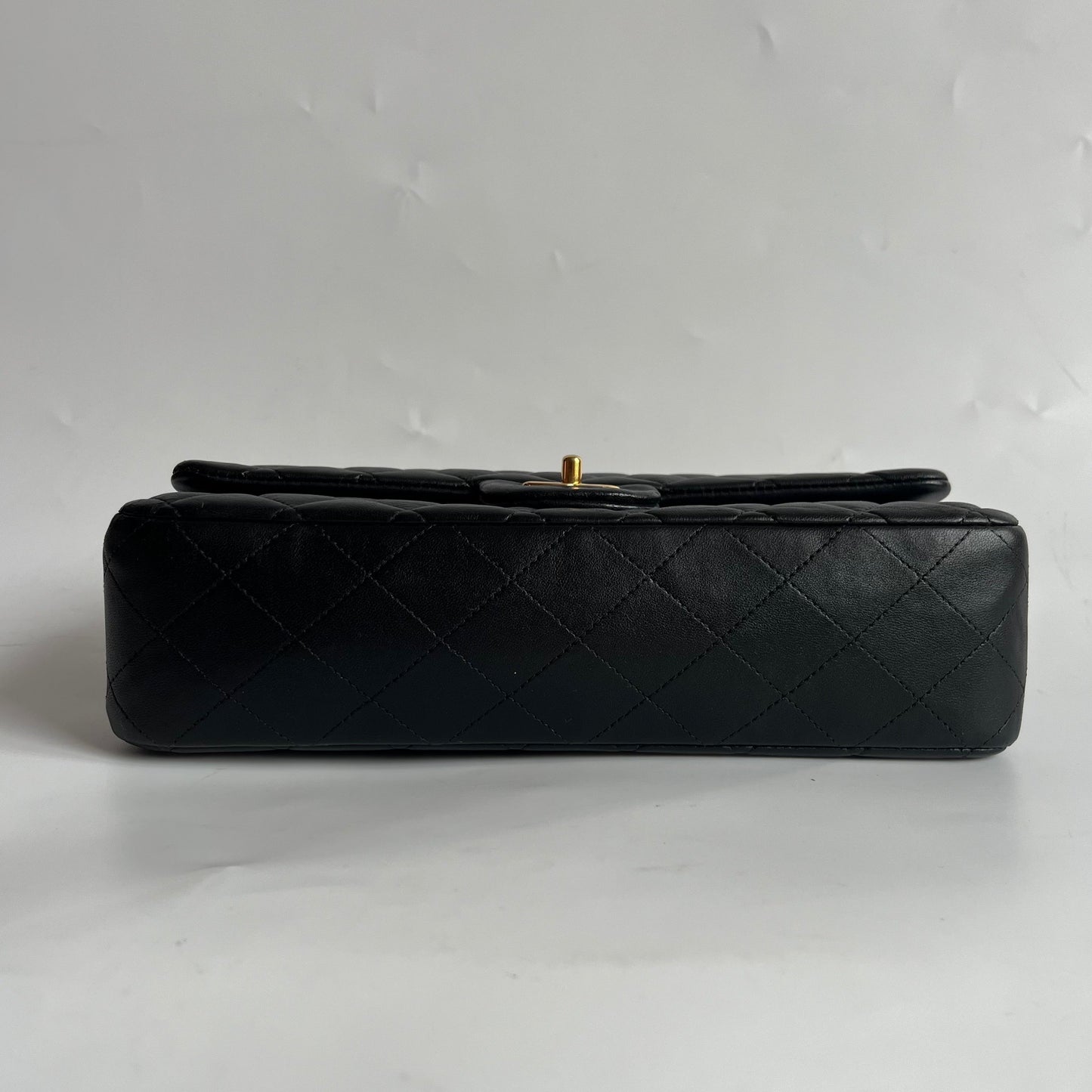 Chanel Timeless Classic Flap Medium Black Lambskin Leather Gold Hardware 2014