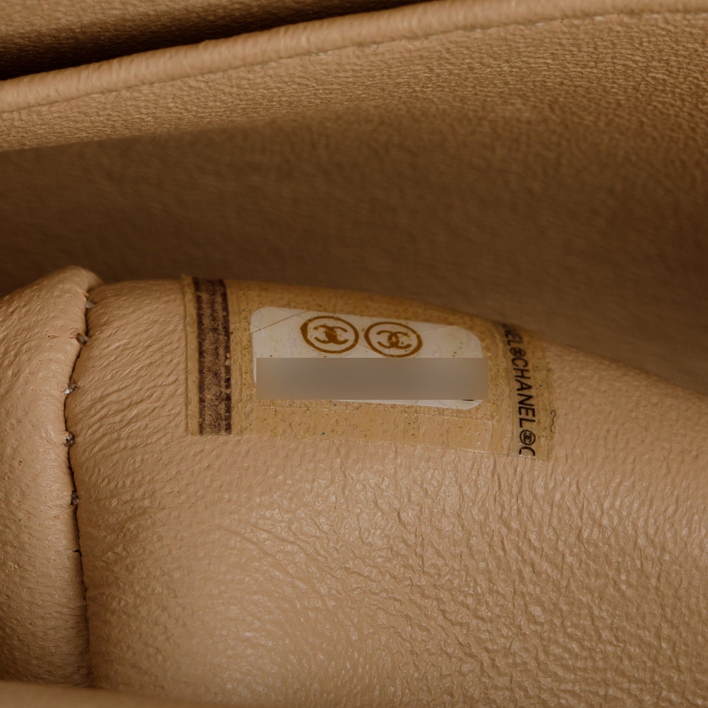 Chanel Beige Quilted Caviar Leather Classic Medium Double Flap Bag