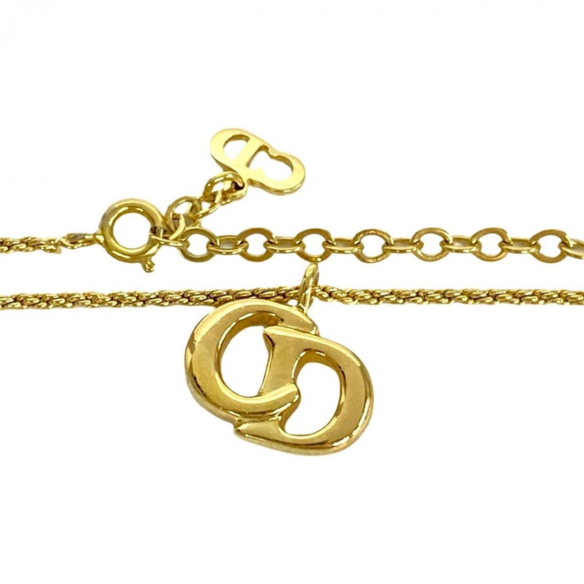 Dior Necklace Gold Plated gold CD logo Women