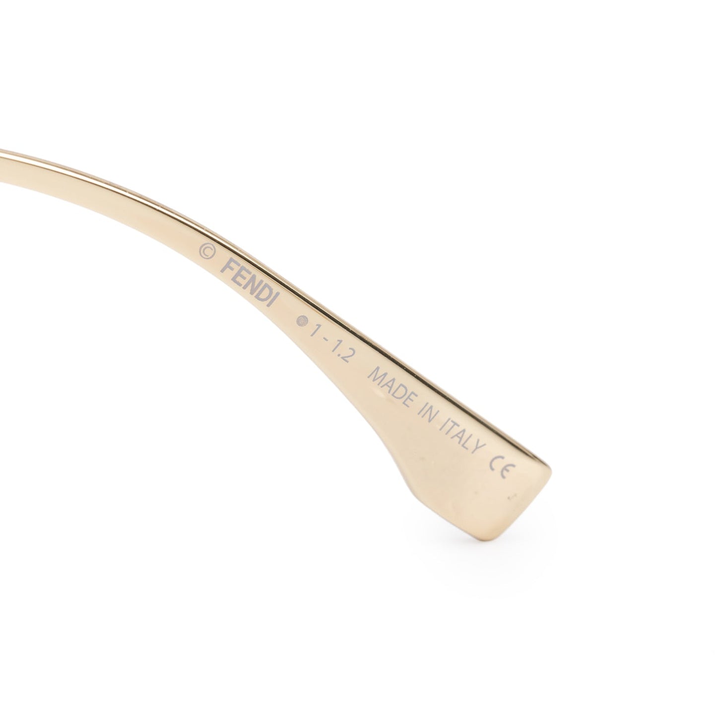 Fendi FE40051U Gold Metal Disco Geometric Shield Sunglasses