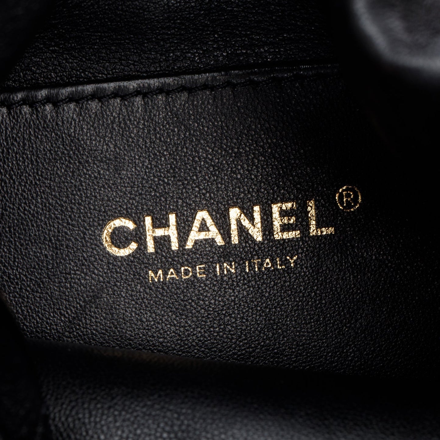 Chanel 2021 Black Calfskin Leather Chain is More Bucket Bag
