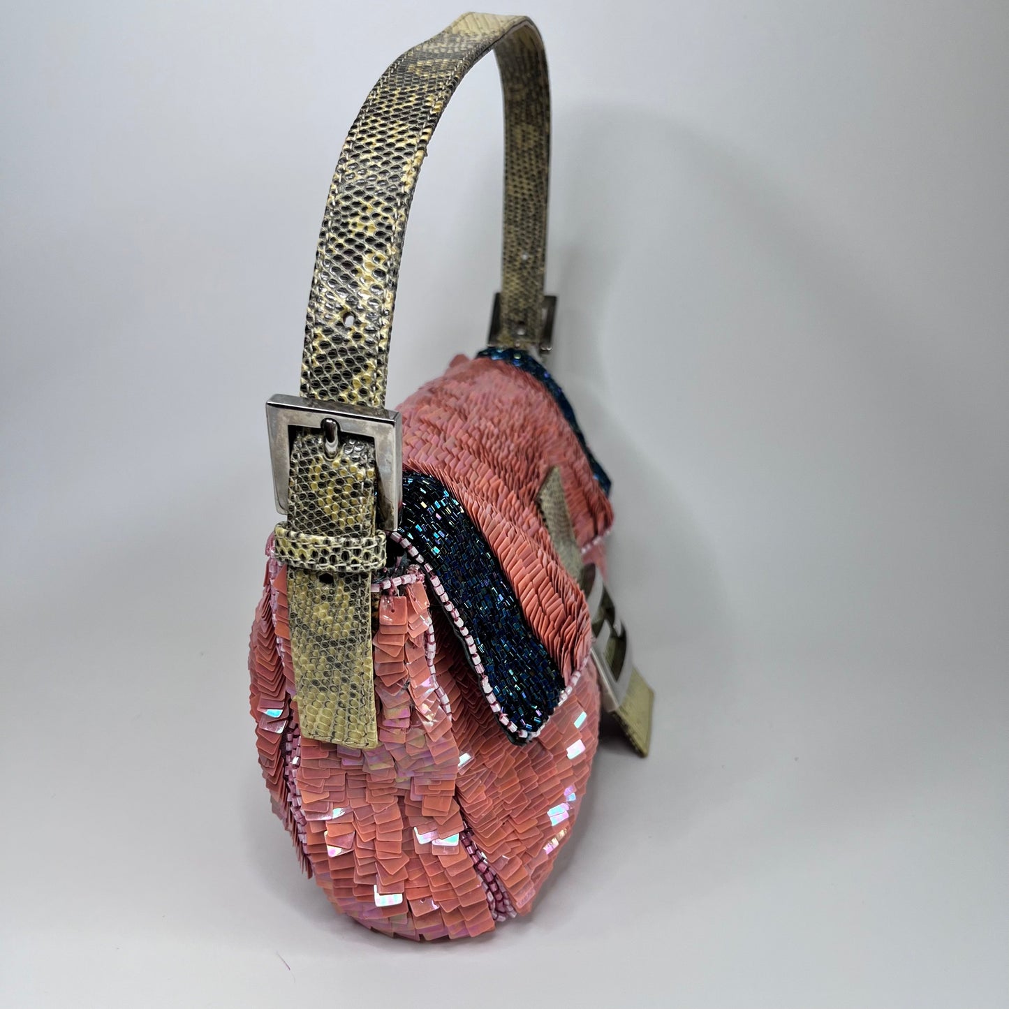 Fendi Baguette Pink Glitter sequins