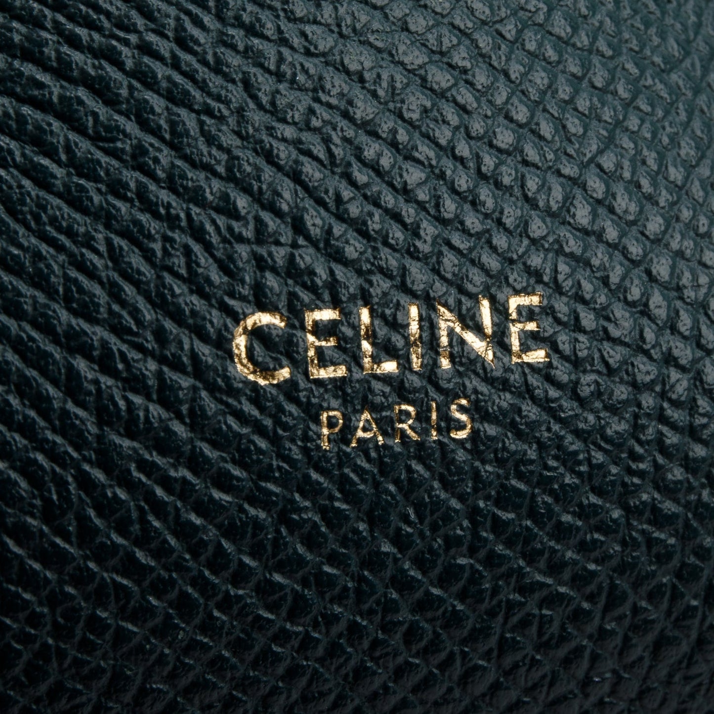 Celine Green Grained Calfskin Leather Nano Belt Bag
