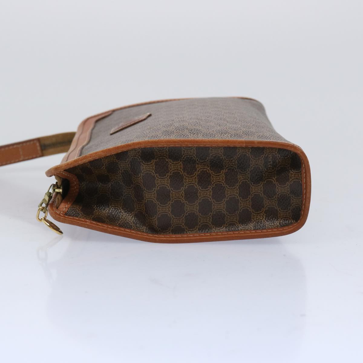 Luxury CELINE Macadam Canvas Clutch Bag PVC Brown 65785