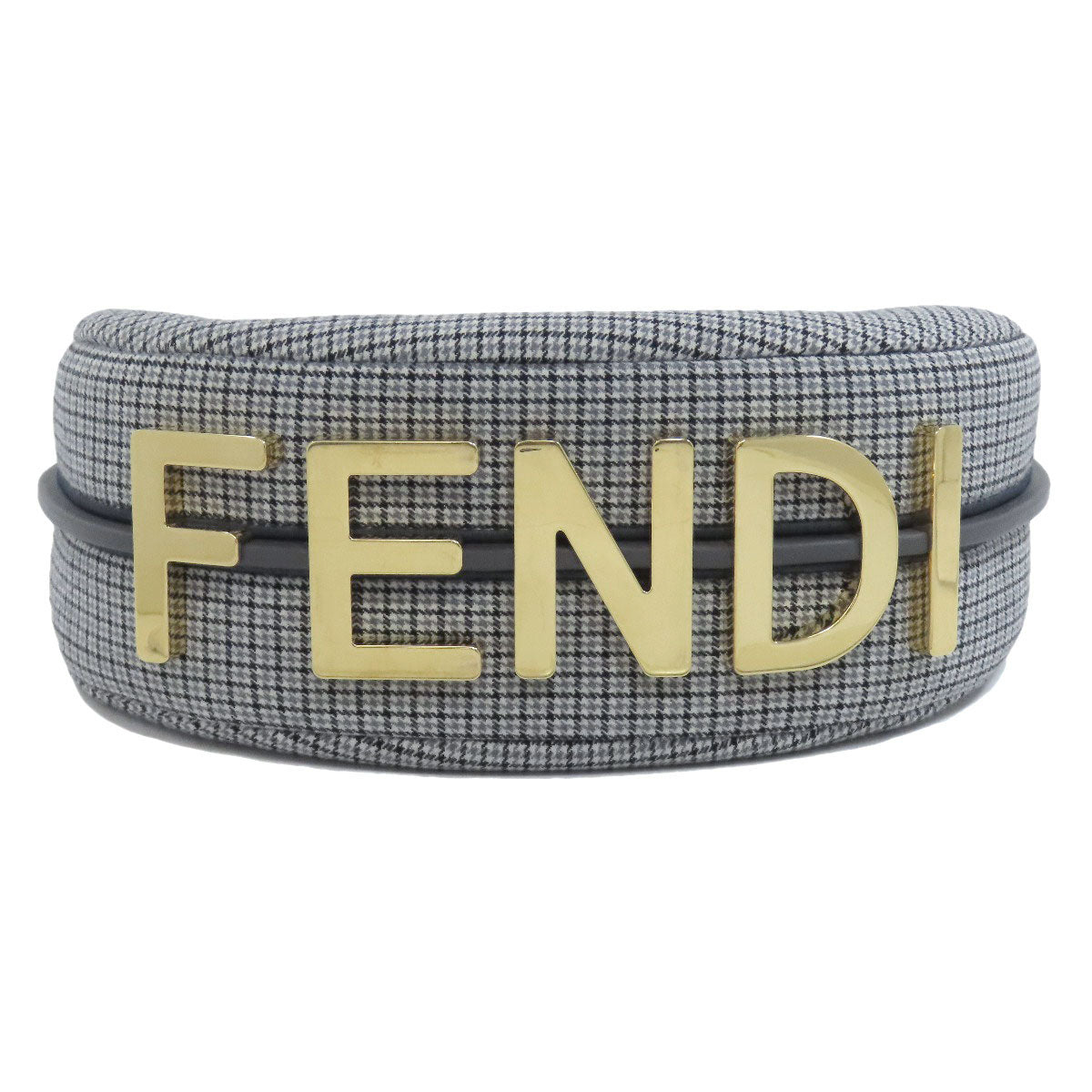 FENDI Shoulder Bag canvas gray Fendigraphy