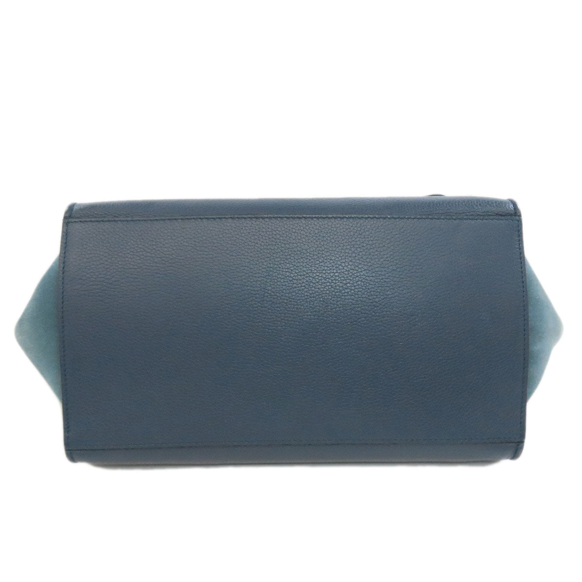 CELINE Handbag leather Navy Trapeze 2WAY Women
