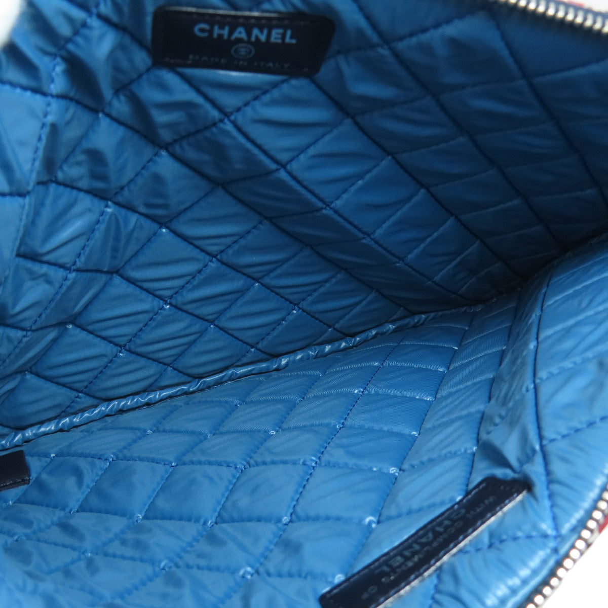 CHANEL Clutch bag quilting black Matelasse Flower Pattern Pouch
