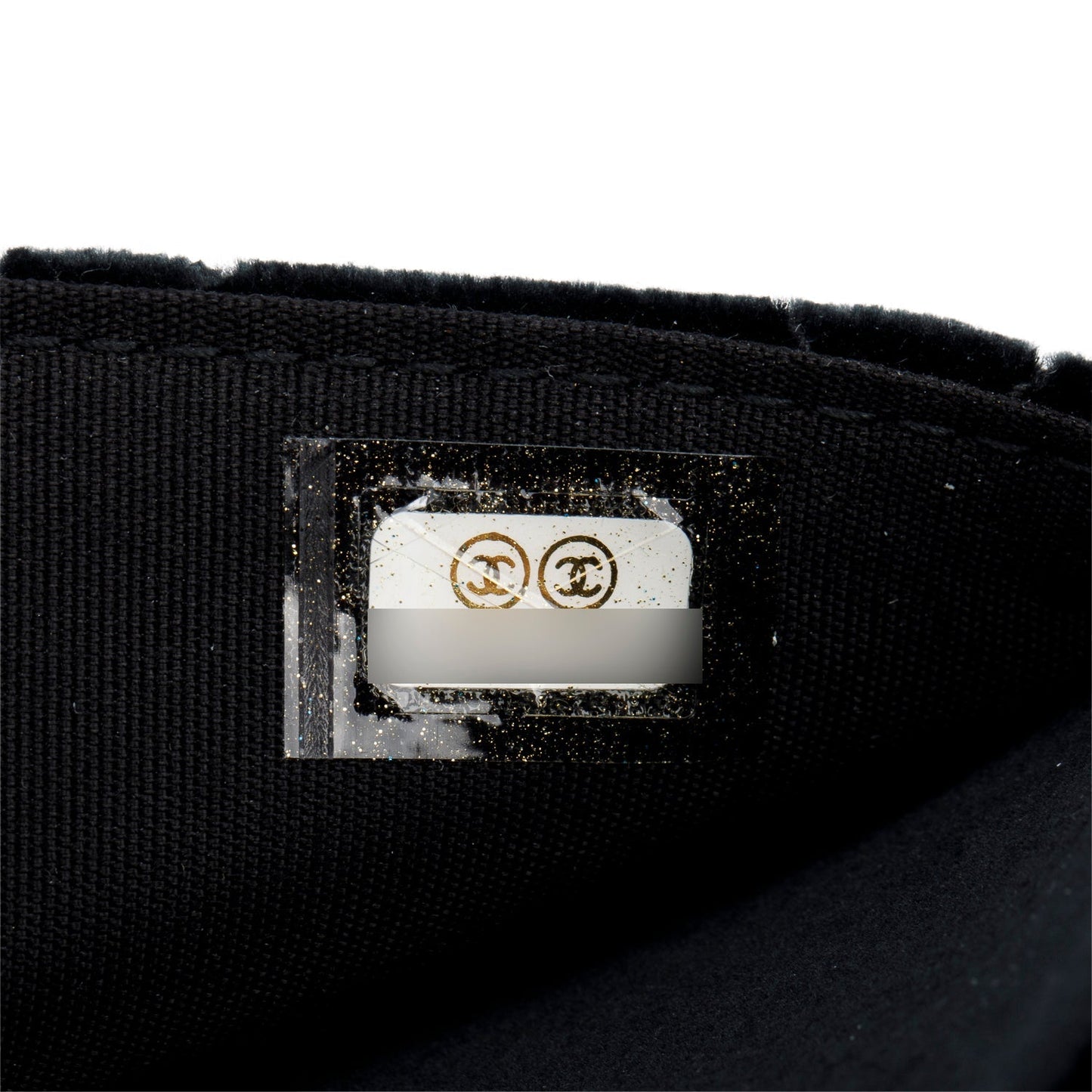 Chanel Black Quilted Velvet Boy Wallet on Chain
