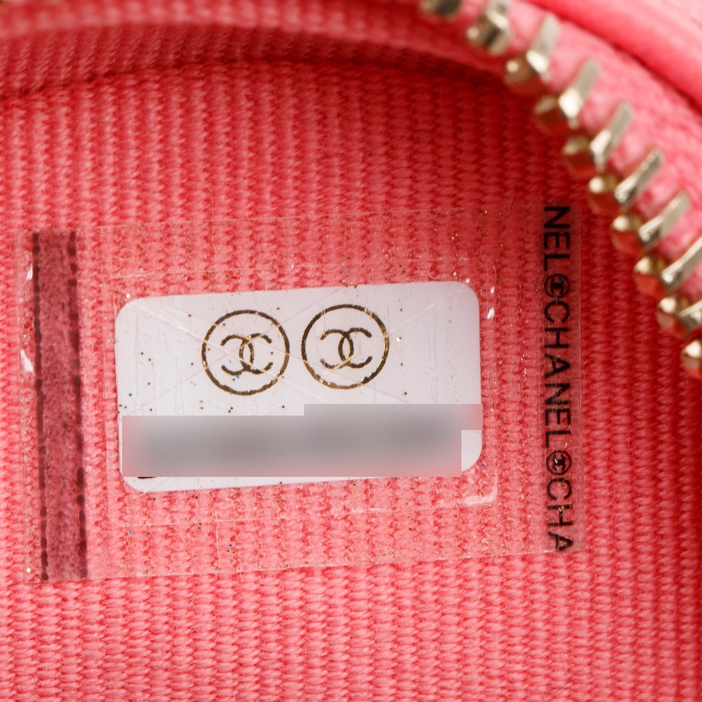 Chanel 2021 Pink Lambskin Leather Mini CC In Love Heart Bag