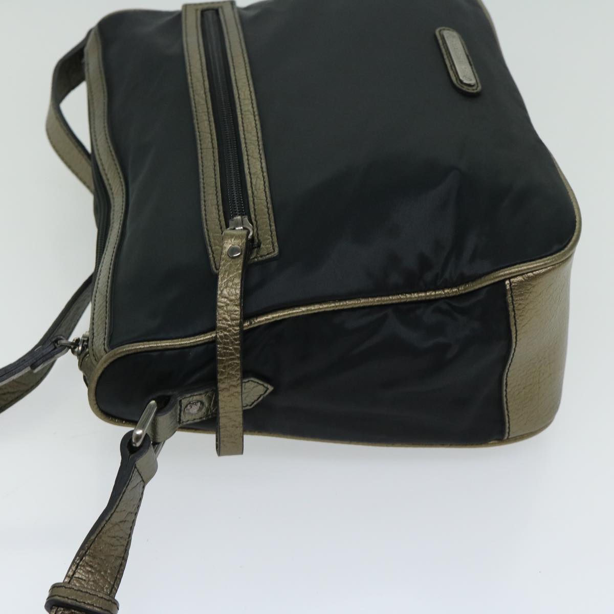 Luxury Burberry Shoulder Bag Nylon Black Auth 66638