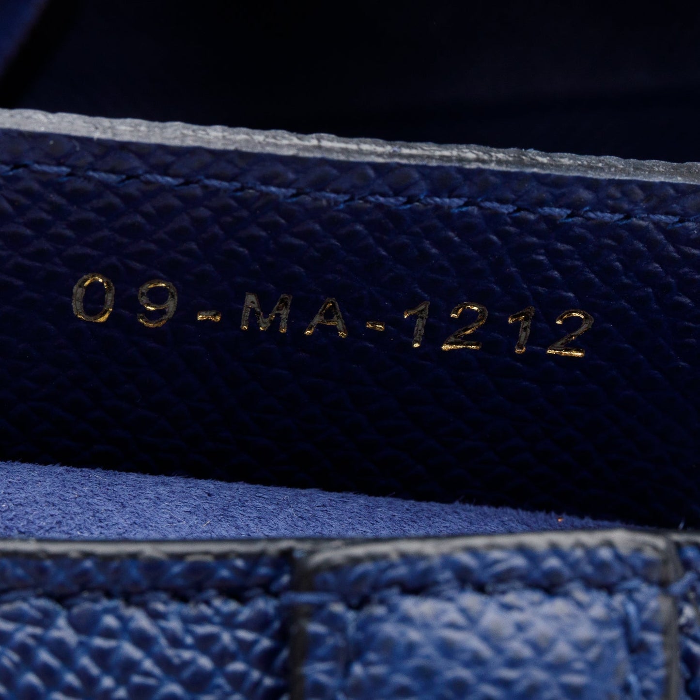 Christian Dior 2022 Blue Grained Calfskin Saddle Bag