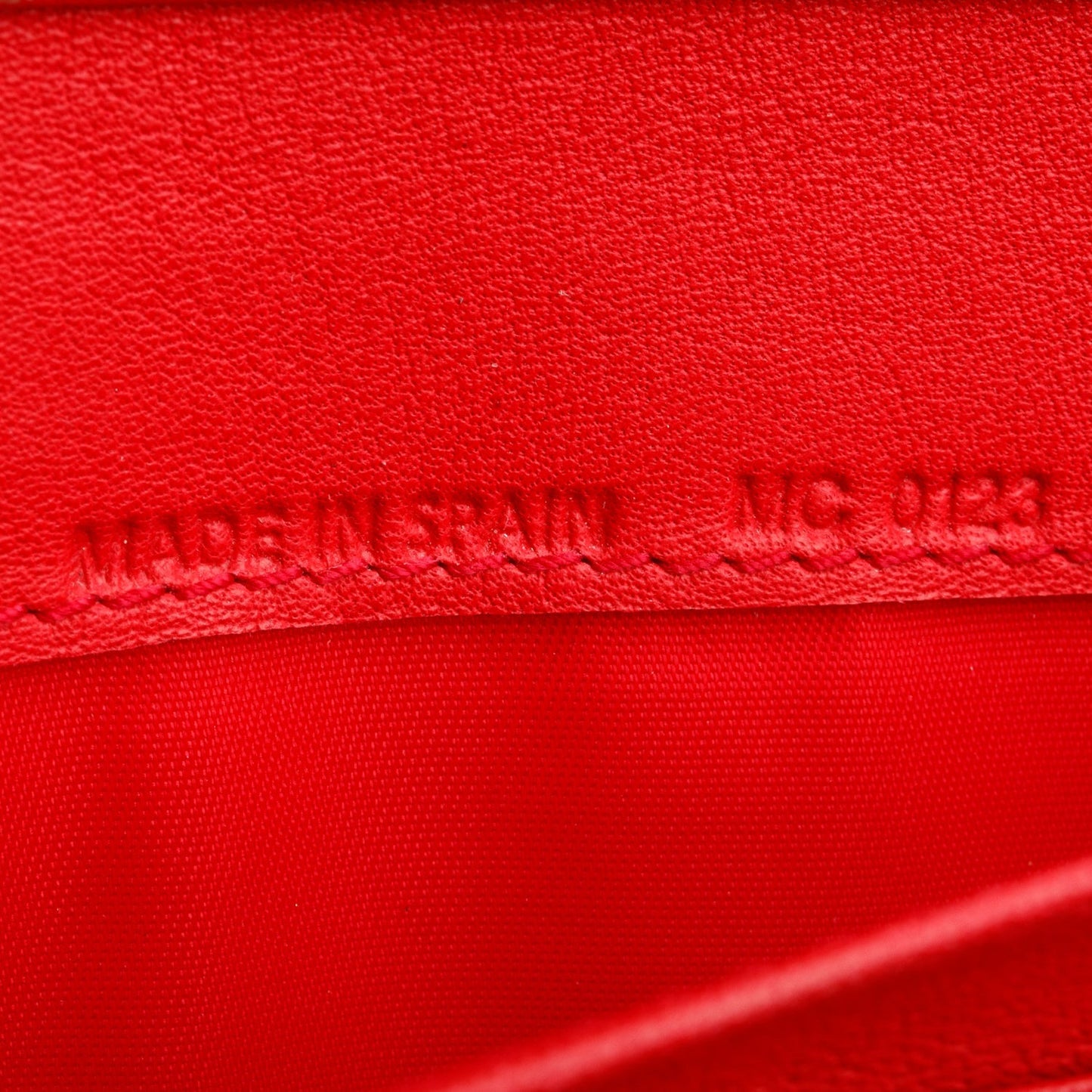 Christian Dior Red Patent Cannage Leather Lady Dior Rendezvous Wallet on Chain