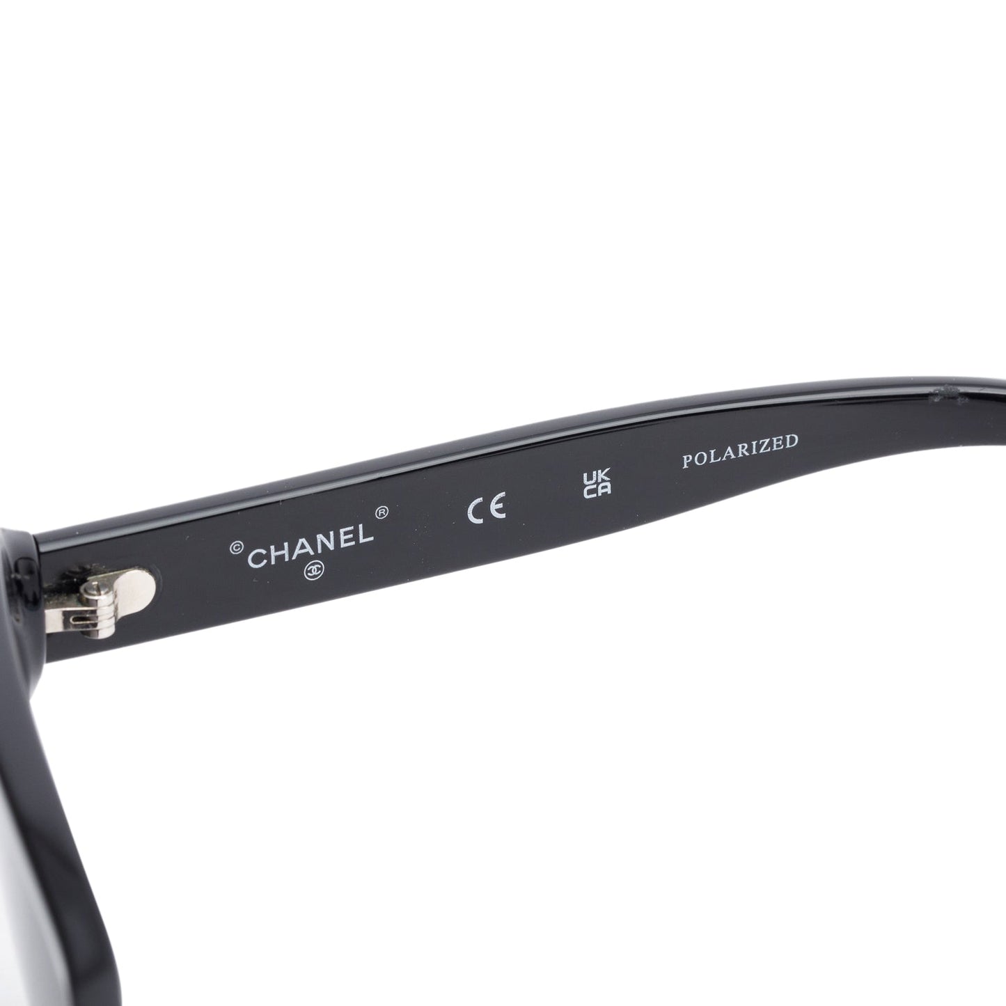 Chanel 71548 Black Acetate Polarized Butterfly Sunglasses