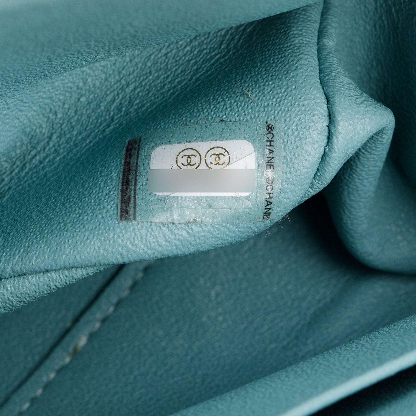 Chanel Teal Caviar Quilted Small Double Flap Bag