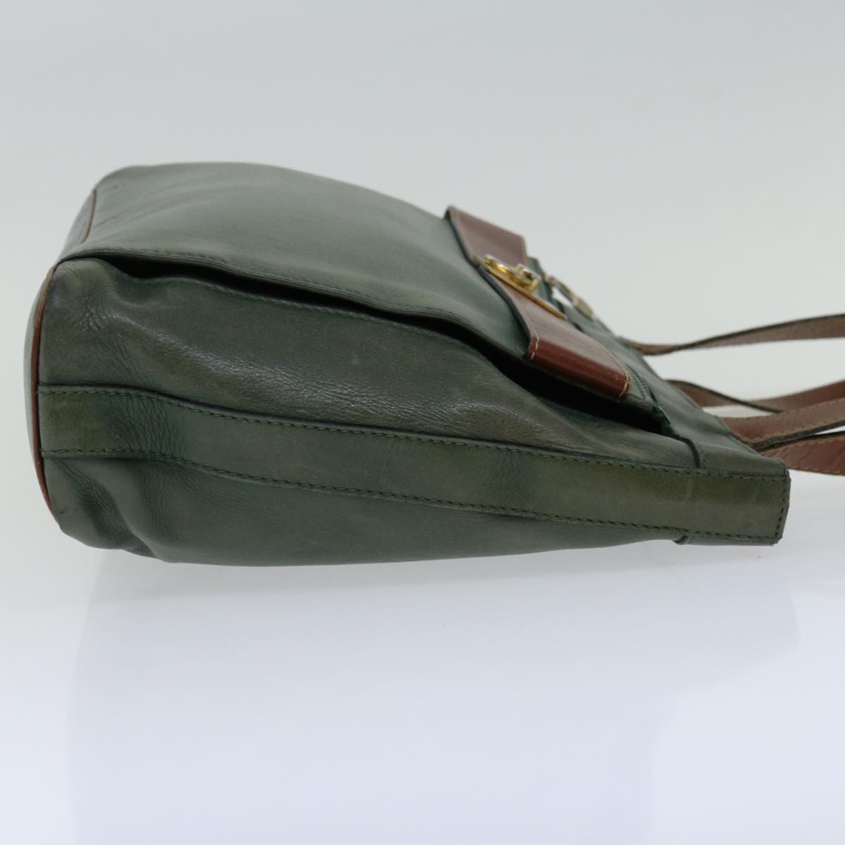 Luxury CELINE Tote Bag Leather Green 68605