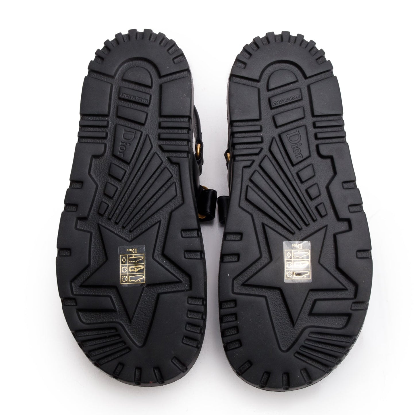 Christian Dior Black Lambskin Dioract 10mm Sandals, Size 39