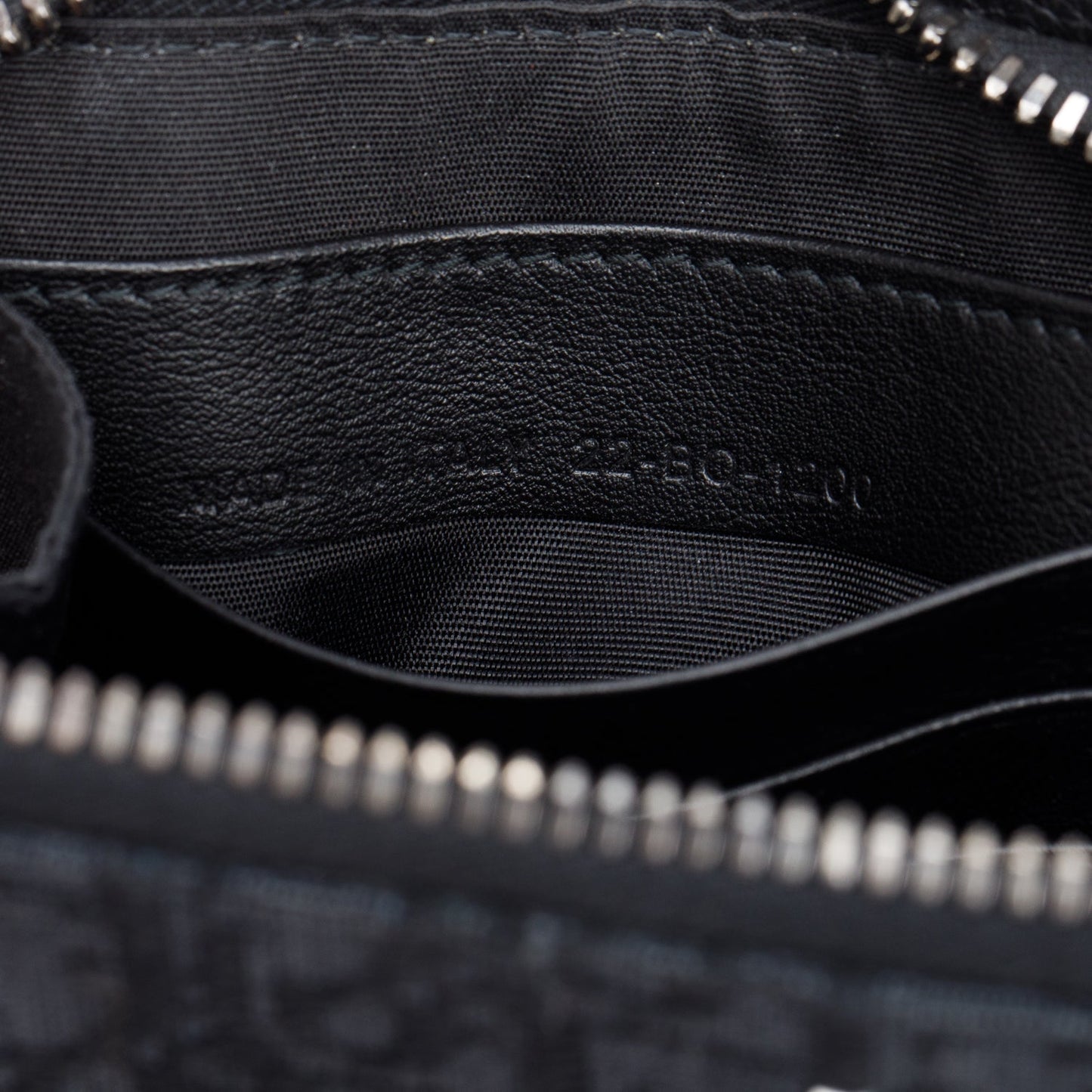 Christian Dior 2020 Black Oblique Jacquard Zipped Pouch