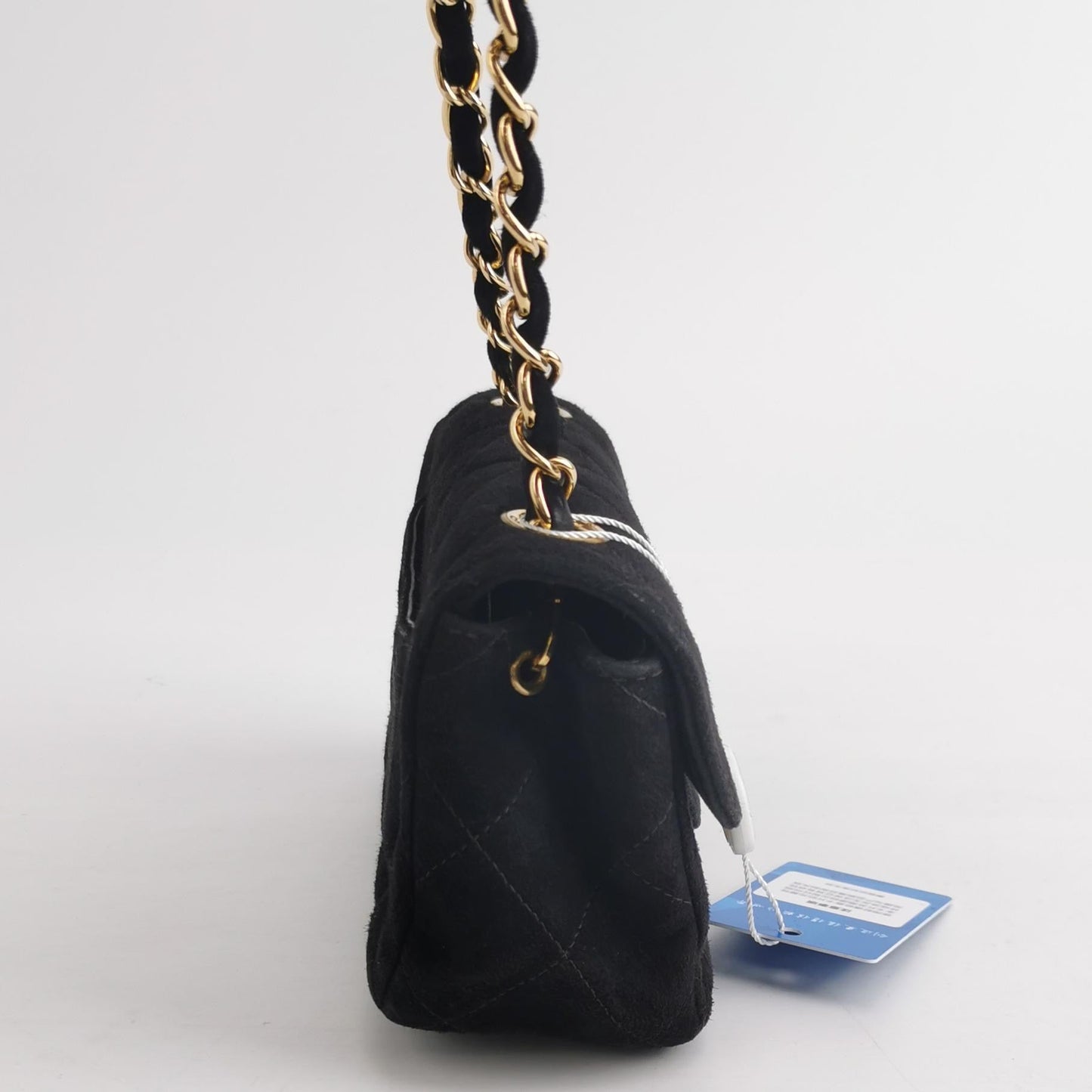 Chanel Classic Flap Extra Mini Black Suede Quilted Gold-tone Hardware