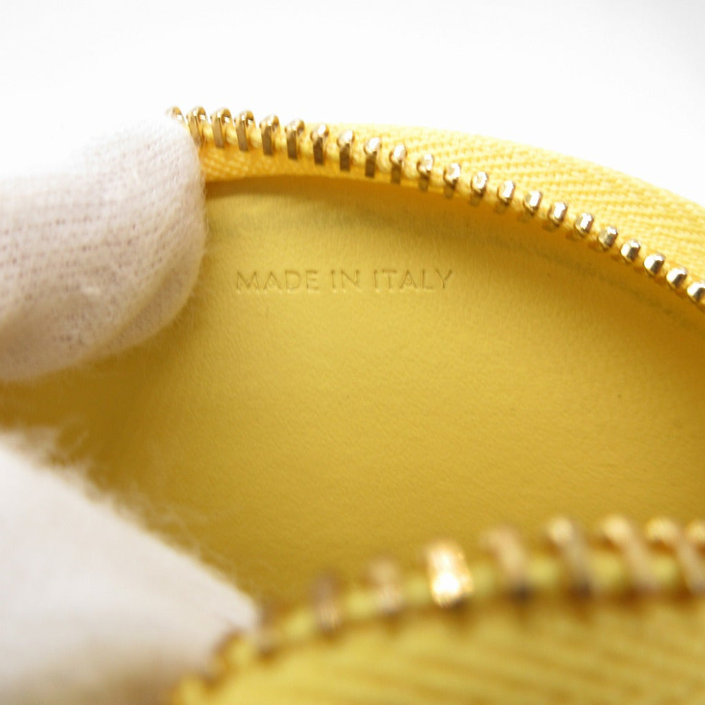 CELINE Coin case 10I483 leather yellow Triomphe unisex(Unisex)