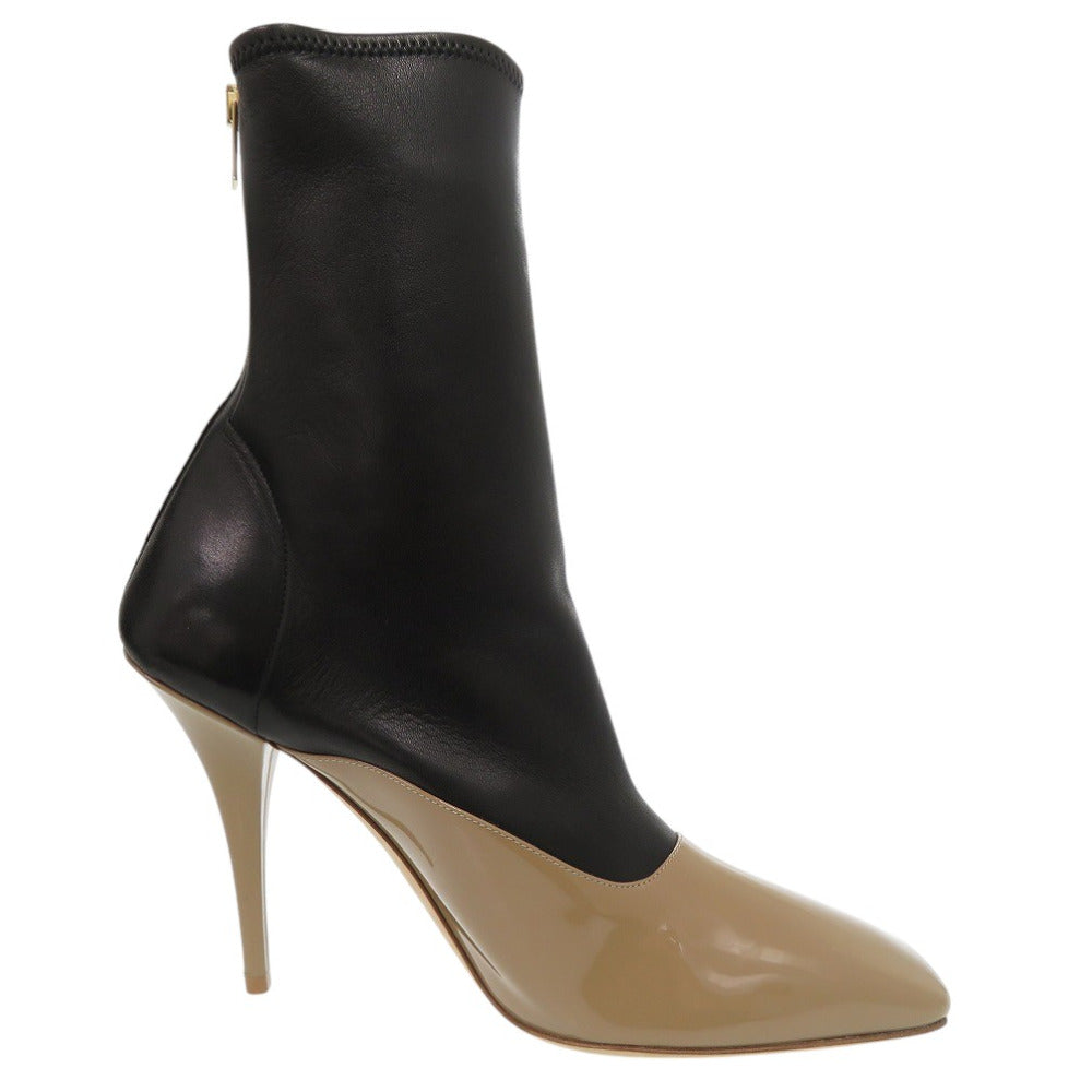 BURBERRY boots patent leather , leather beige Short boots high heels Women 40