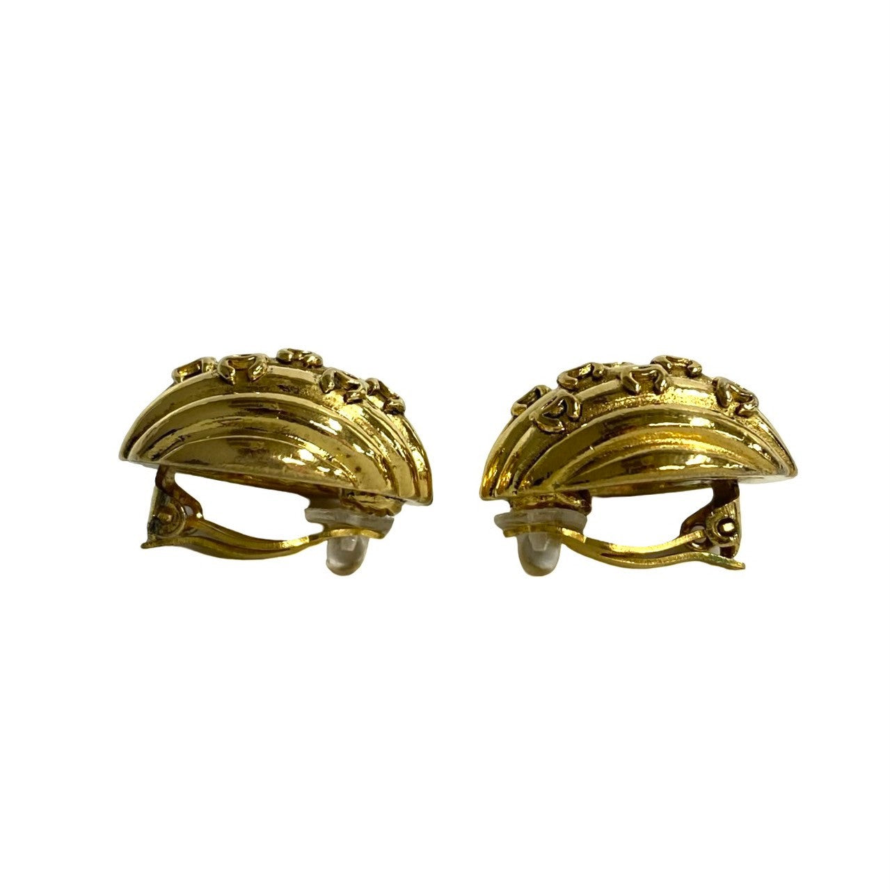 CHANEL Earring Gold Plated gold COCO Mark Women