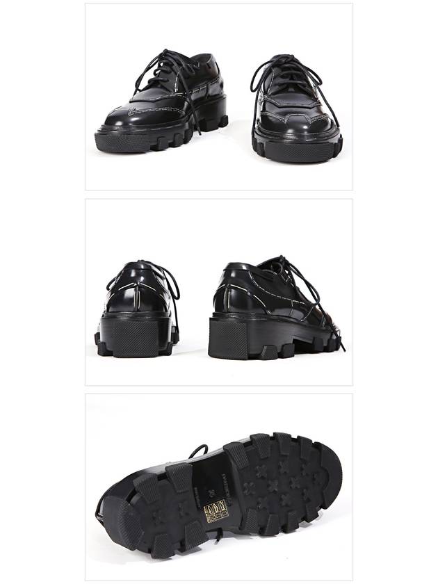 Luxury Balenciaga Trending 2025 Topstitched Leather Derby Black