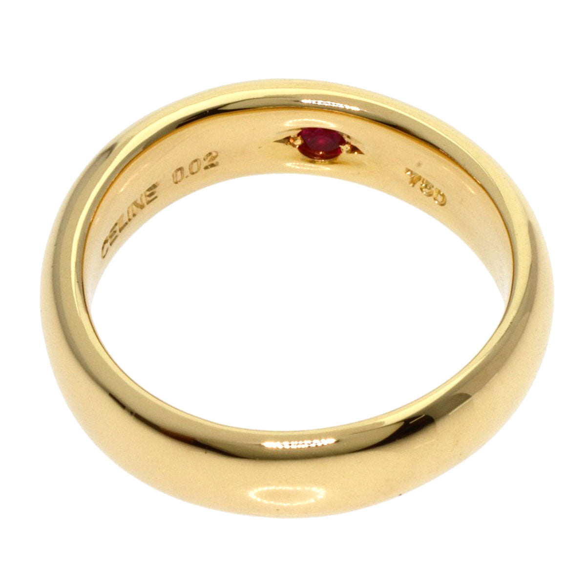 CELINE Ring 18K Yellow Gold gold Inner Stone: Ruby
