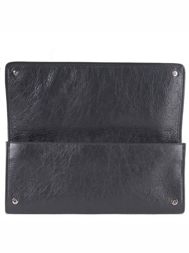 Luxury Balenciaga Trending 2025 Classic Leather Clutch Bag Grease Fosil
