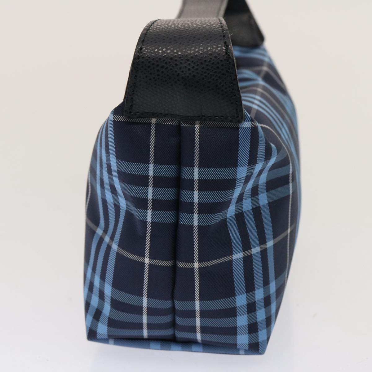 Luxury Burberry Nova Check Hand Bag Nylon Blue Auth 73195