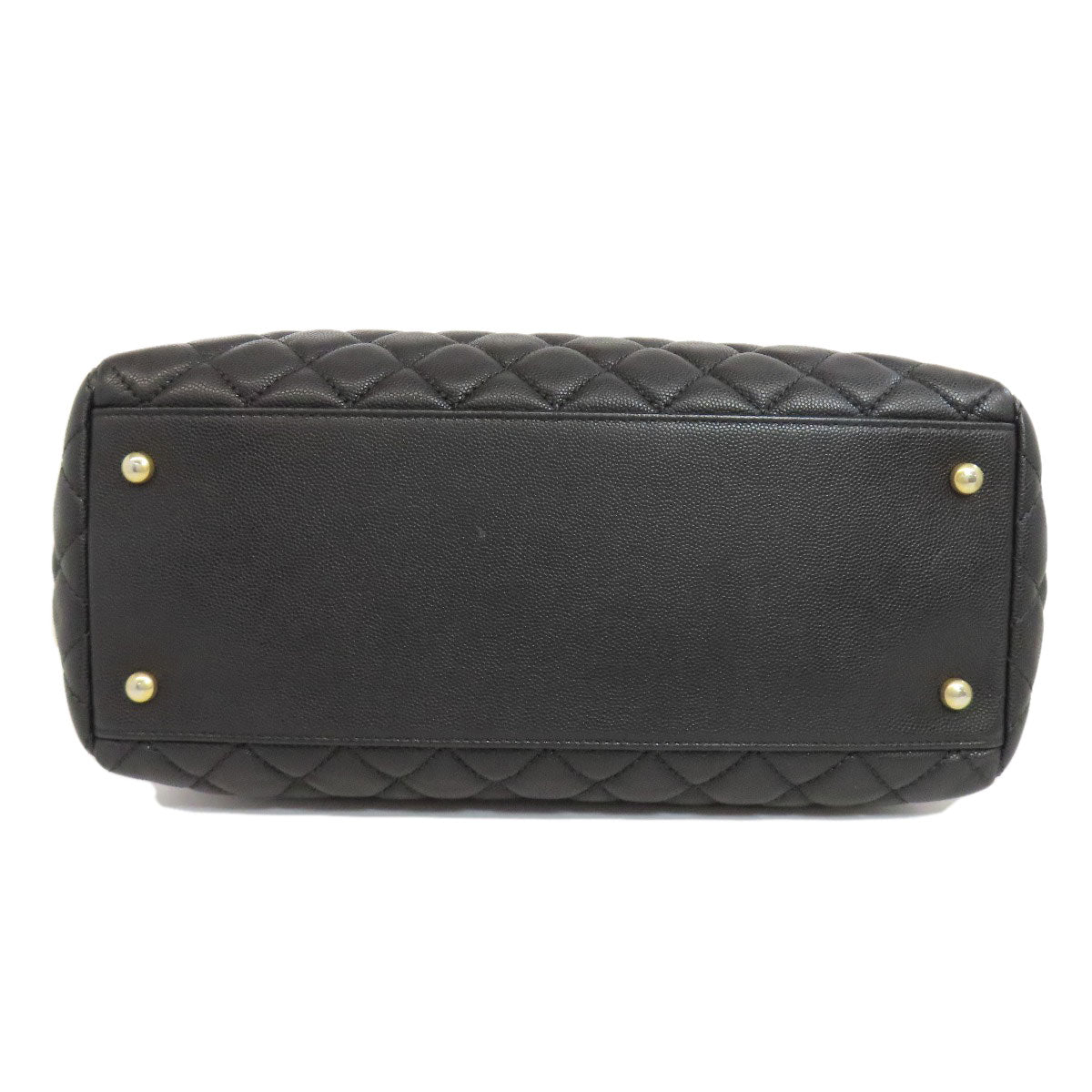 CHANEL Tote Bag Grained Calfskin Skin black Matelasse ChainShoulder Gold Metal
