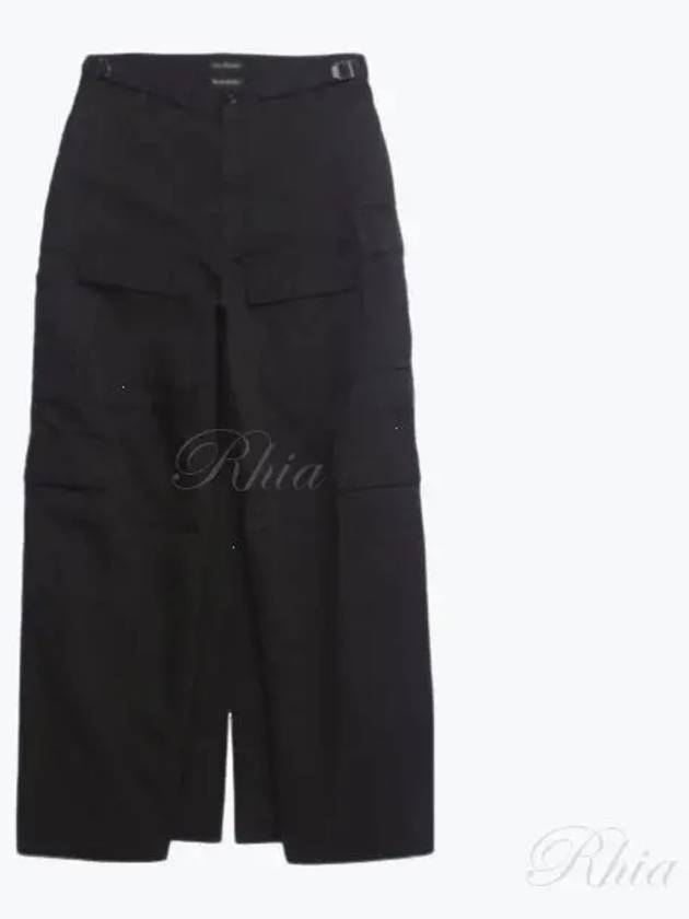 Luxury Balenciaga Trending 2025 Apron Cargo Pants A Line Skirt Black Black