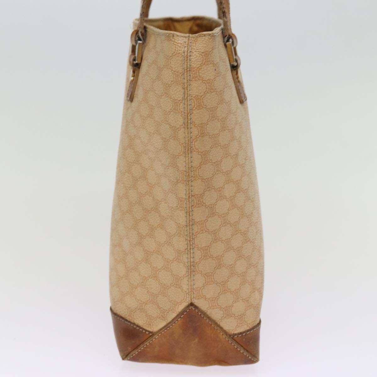Luxury CELINE Macadam Canvas Hand Bag PVC Beige 76834