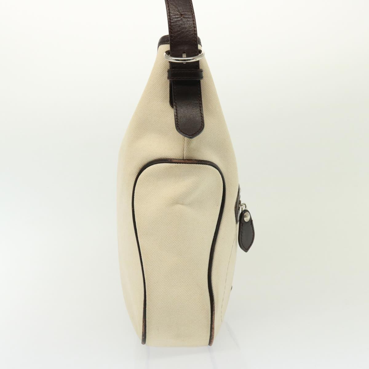 Luxury Burberry Shoulder Bag Canvas Cream Auth 77727