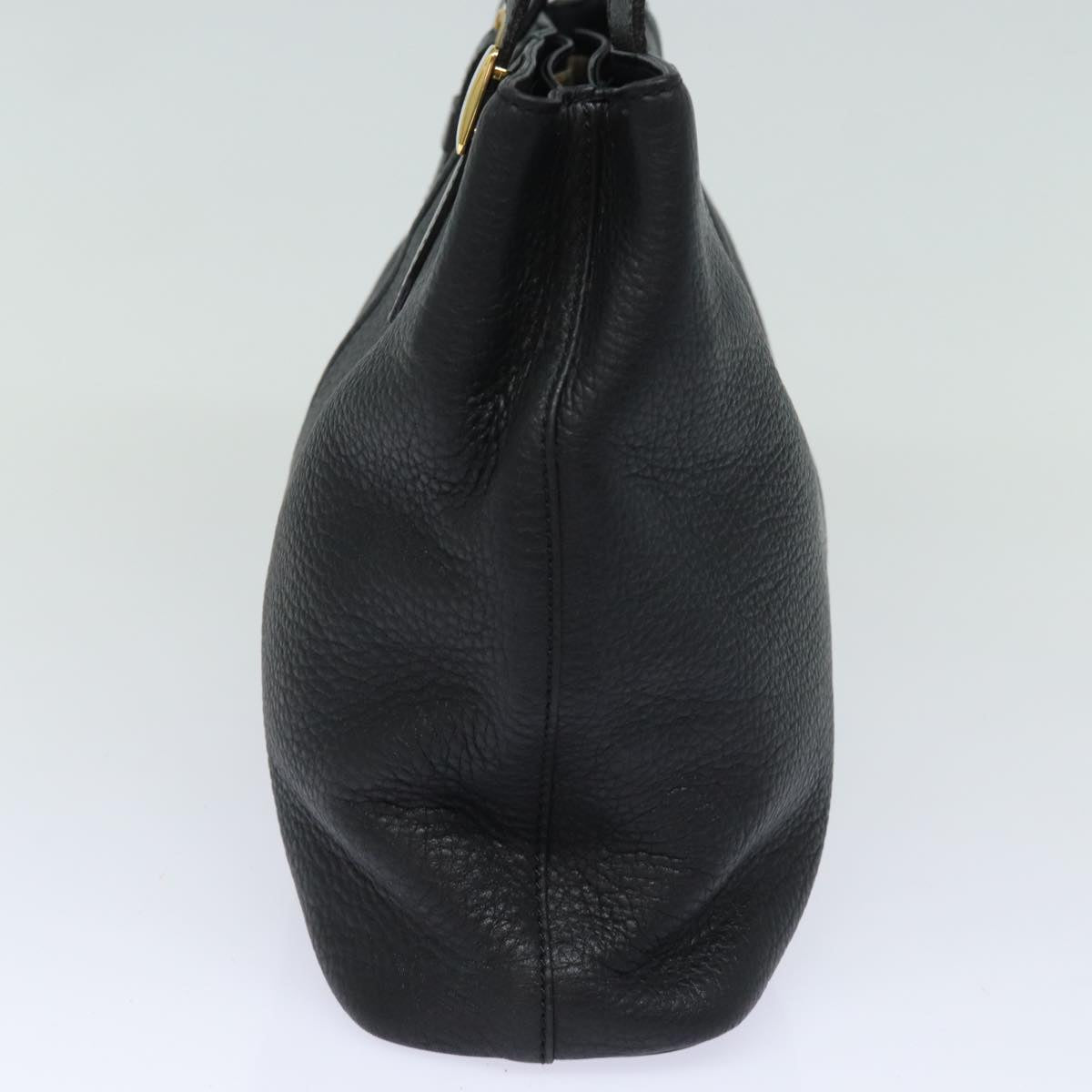 Luxury BurberrySs Hand Bag Leather Black Auth 79491