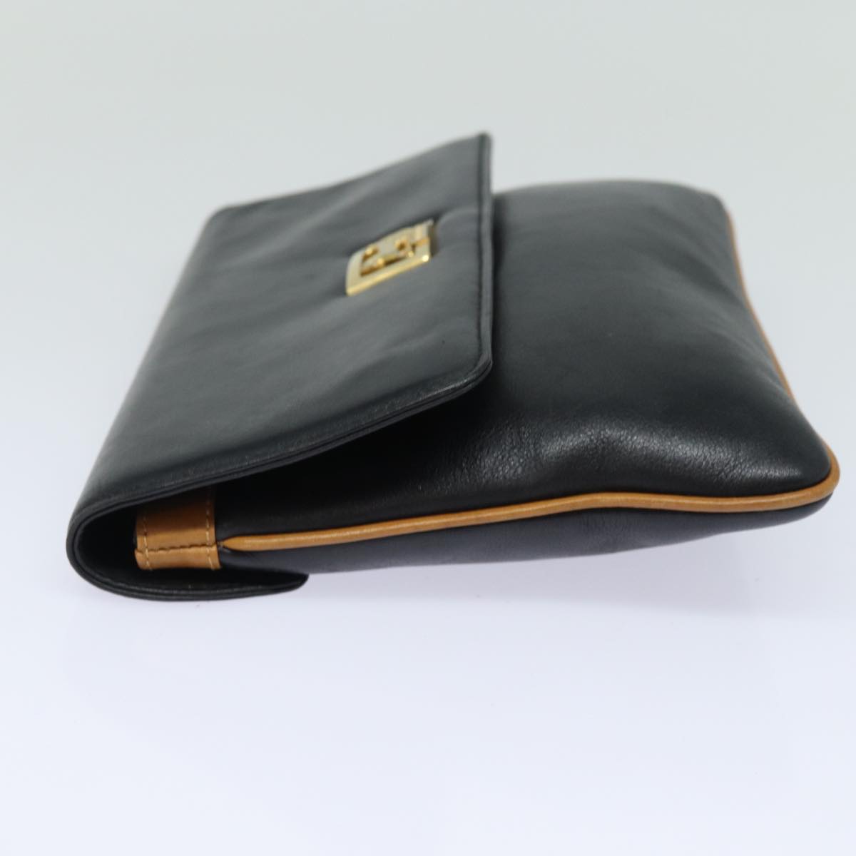Luxury CELINE Clutch Bag Leather Black 79629