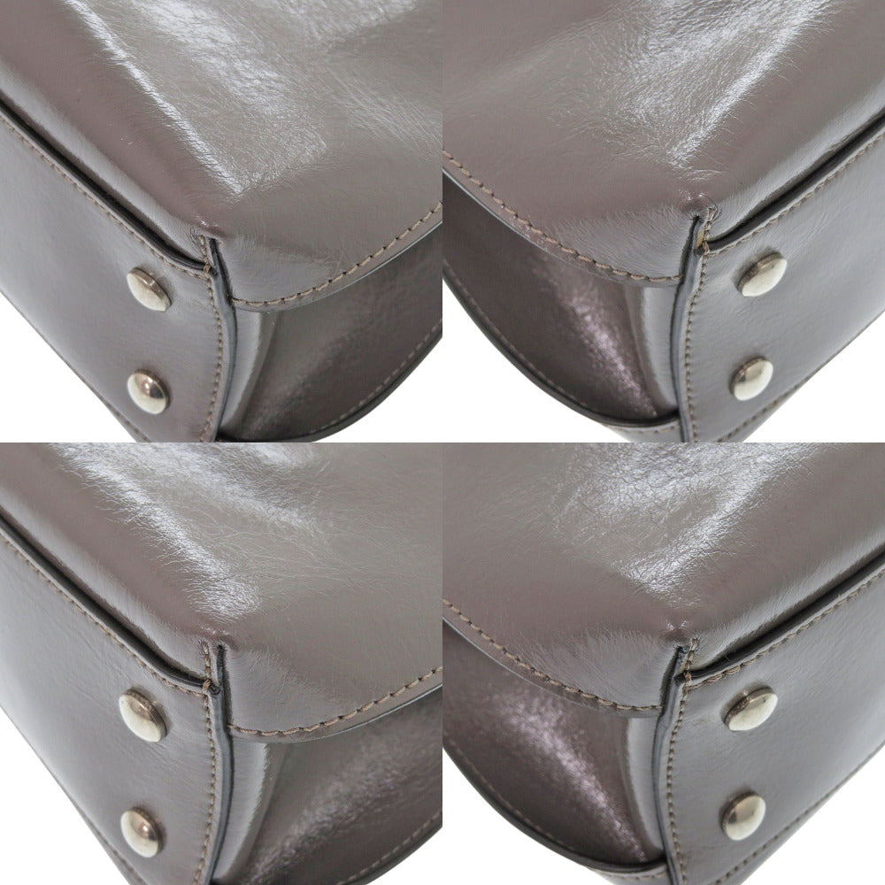 BURBERRY Handbag 8006617 enamel Sepia gray Soft Banner Women