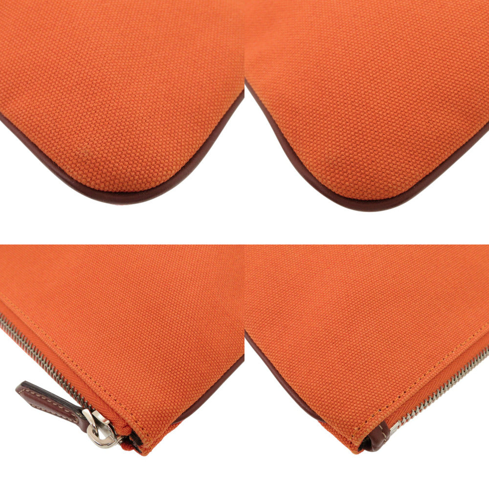 FENDI Clutch bag 7N0111 canvas Orange logo Women