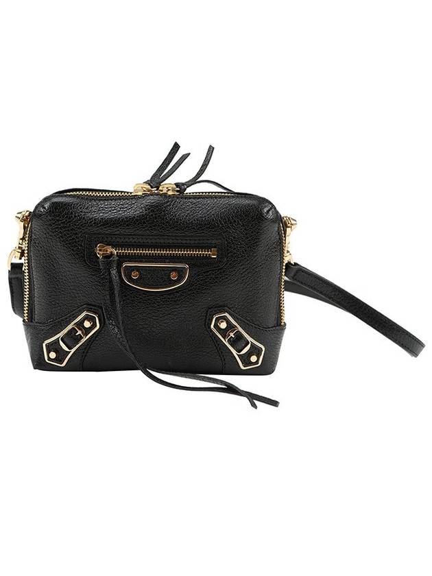 Luxury Balenciaga Trending 2025 Metal Reporter Mini Cross Bag Black
