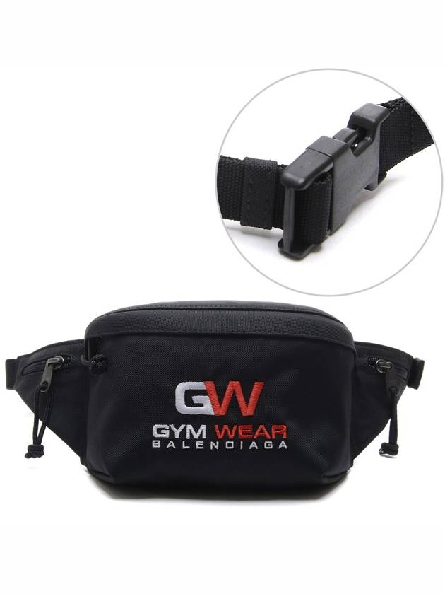 Luxury Balenciaga Trending 2025 Gym Wear Nylon Belt Bag Black