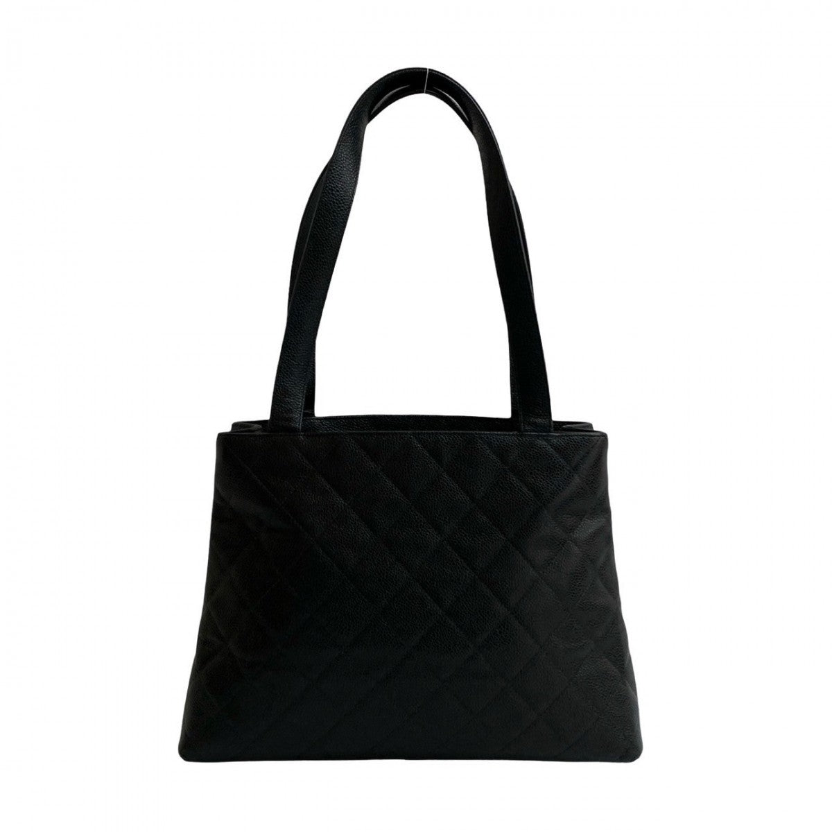 CHANEL Tote Bag Matt caviar skin black Matrasse